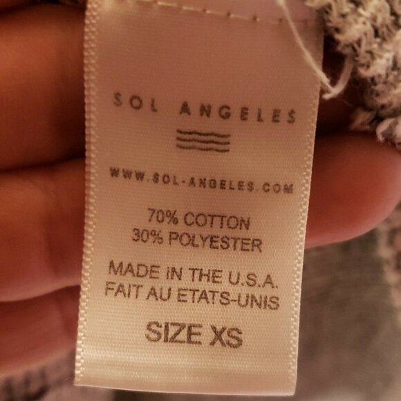 Sol Angeles Womens Cold Shoulder Long Sleeve Raw Hem Dress XS - Picture 6 of 7